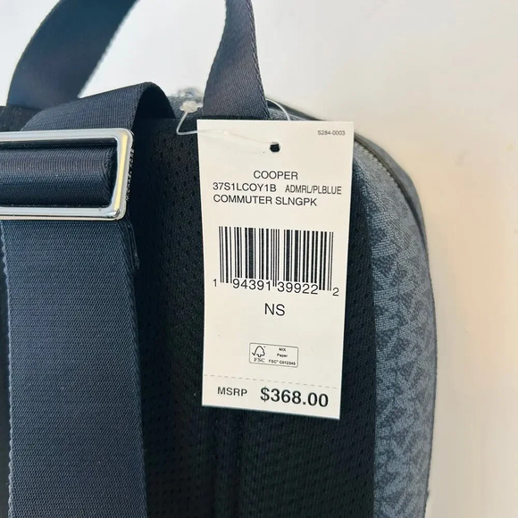 Michael Kors MK Cooper Logo Sling Pack ADMRL/PLBLUE - Picture 6 of 9